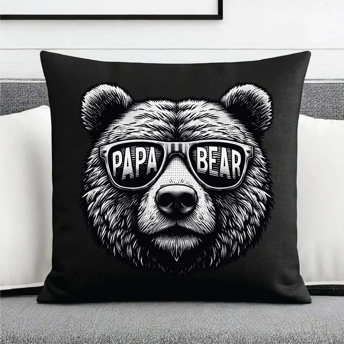 Papa bear | Poduszka dekoracyjna dla taty DT62 - StoryCups.pl