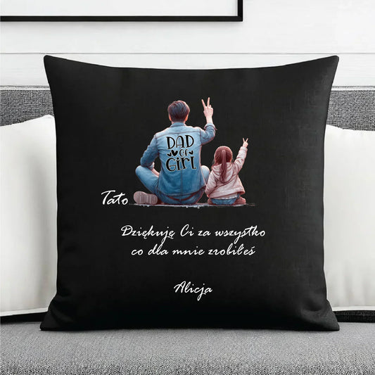 Tato dziękuję Ci | Poduszka dekoracyjna z dedykacją dla taty DT14 - StoryCups.pl