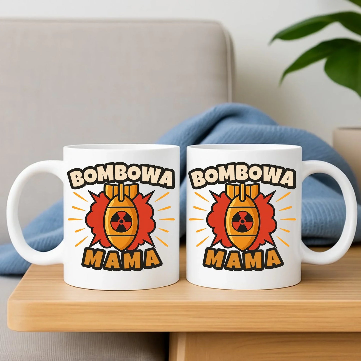 Bombowa mama | Zestaw poduszka i kubek prezent dla mamy DM02 - StoryCups.pl
