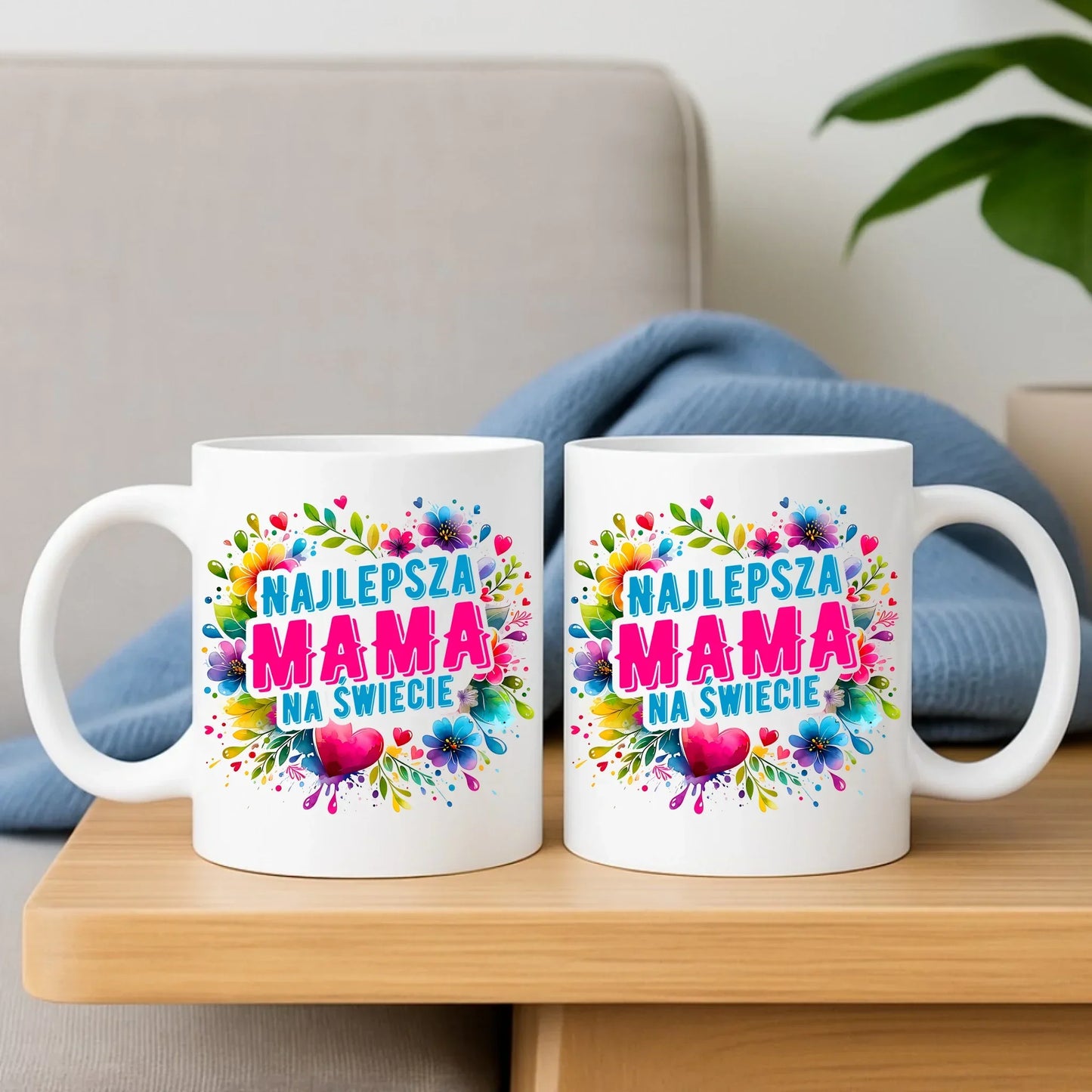 Najlepsza mama | Zestaw poduszka i kubek prezent dla mamy DM15 - StoryCups.pl