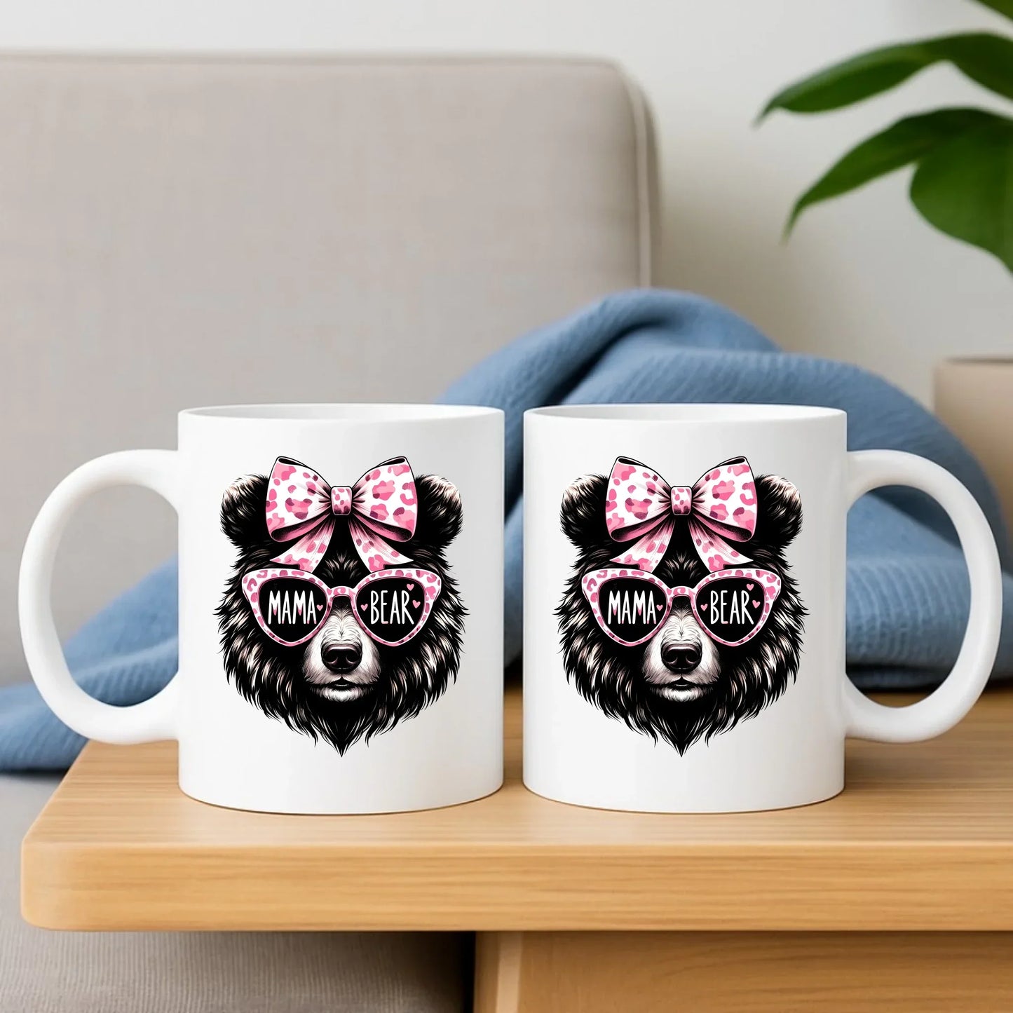 Mama bear | Zestaw poduszka i kubek prezent dla mamy DM19 - StoryCups.pl