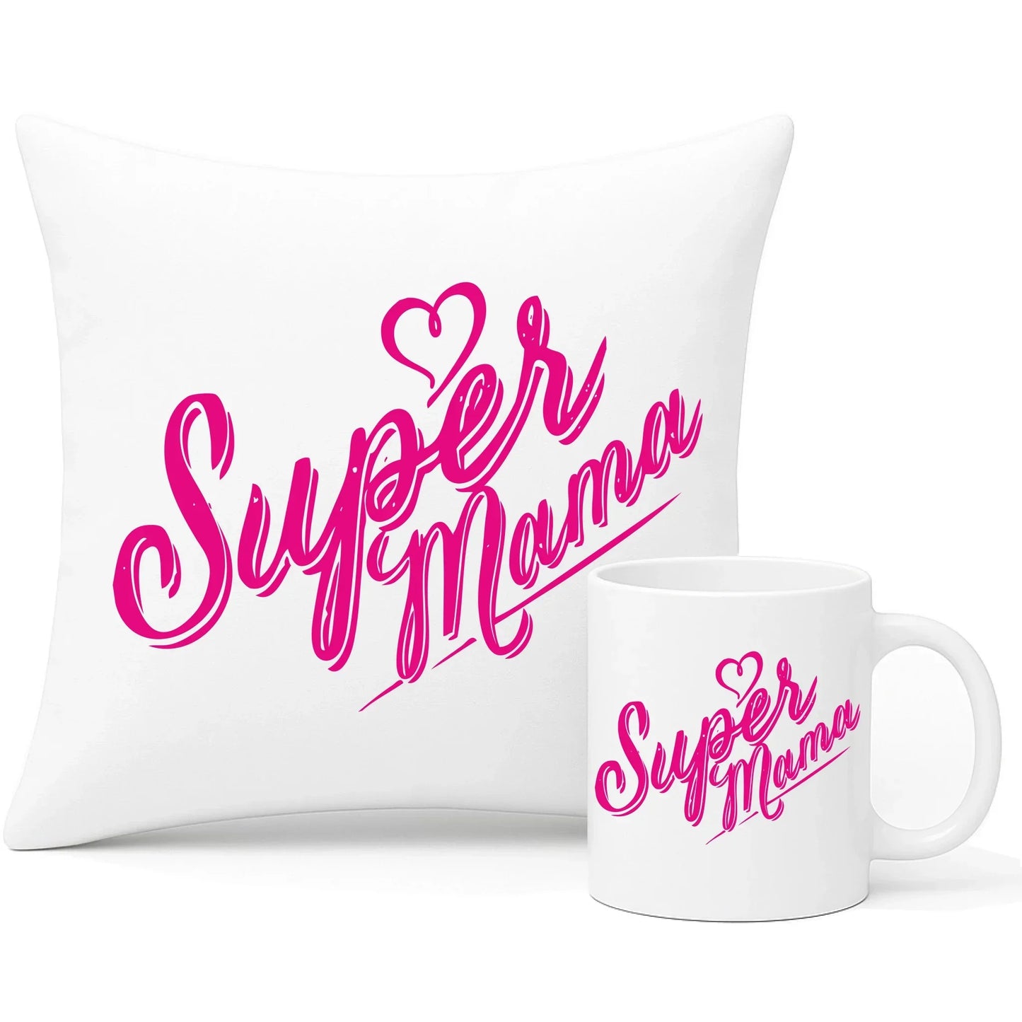 Super mama | Zestaw poduszka i kubek prezent na Dzień Matki DM21 - StoryCups.pl