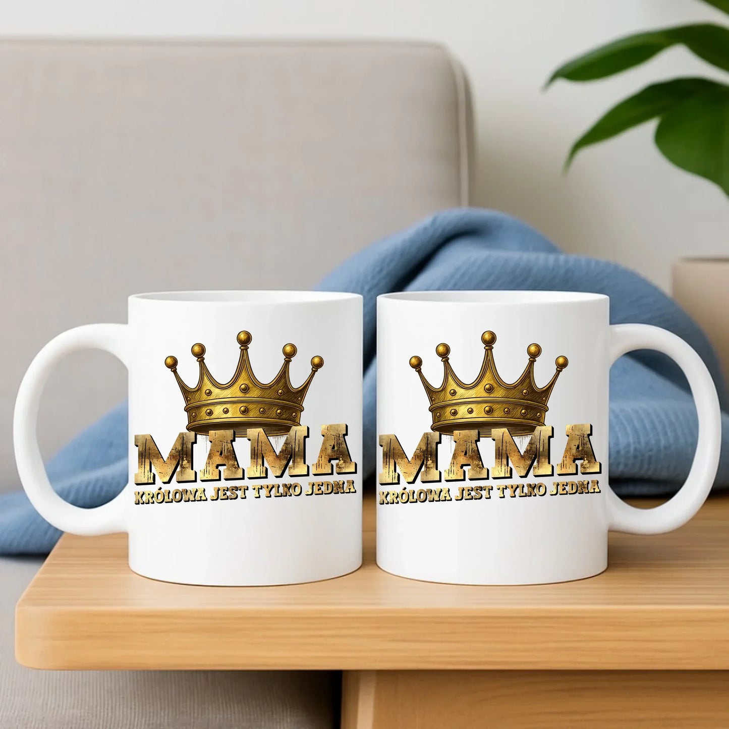 Królowa jest tylko jedna mama | Zestaw poduszka i kubek DM33 - StoryCups.pl