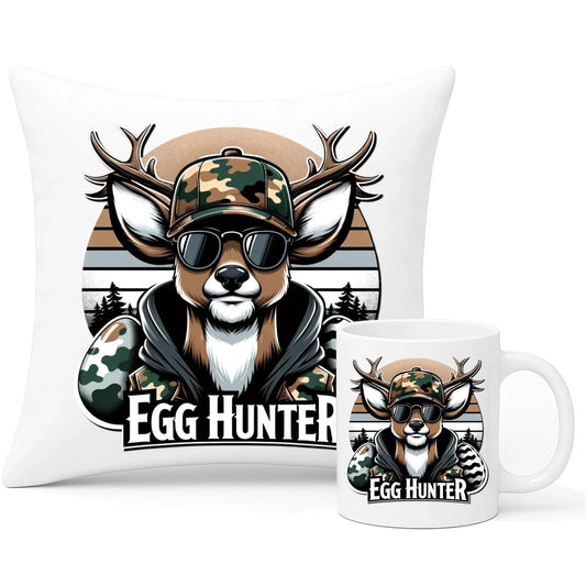 Egg Hunter | Zestaw poduszka i kubek Wielkanocny WN19 - StoryCups.pl