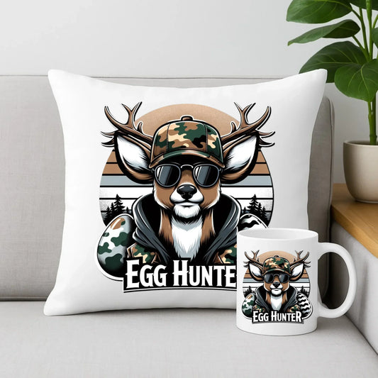 Egg Hunter | Zestaw poduszka i kubek Wielkanocny WN19 - StoryCups.pl