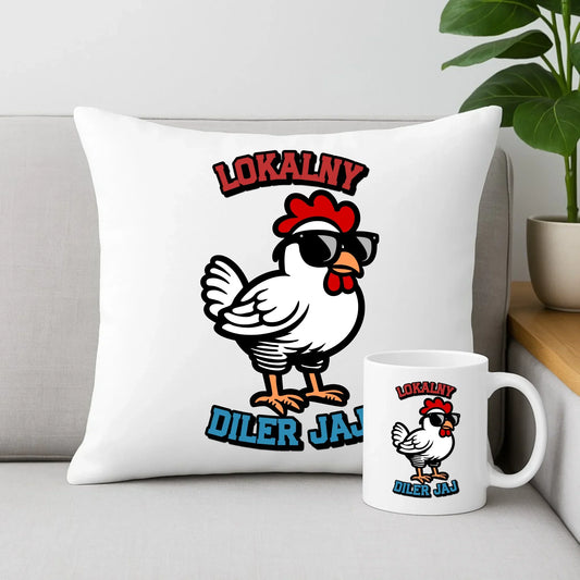 Lokalny diler jaj | Zestaw poduszka i kubek Wielkanocny WN24 - StoryCups.pl