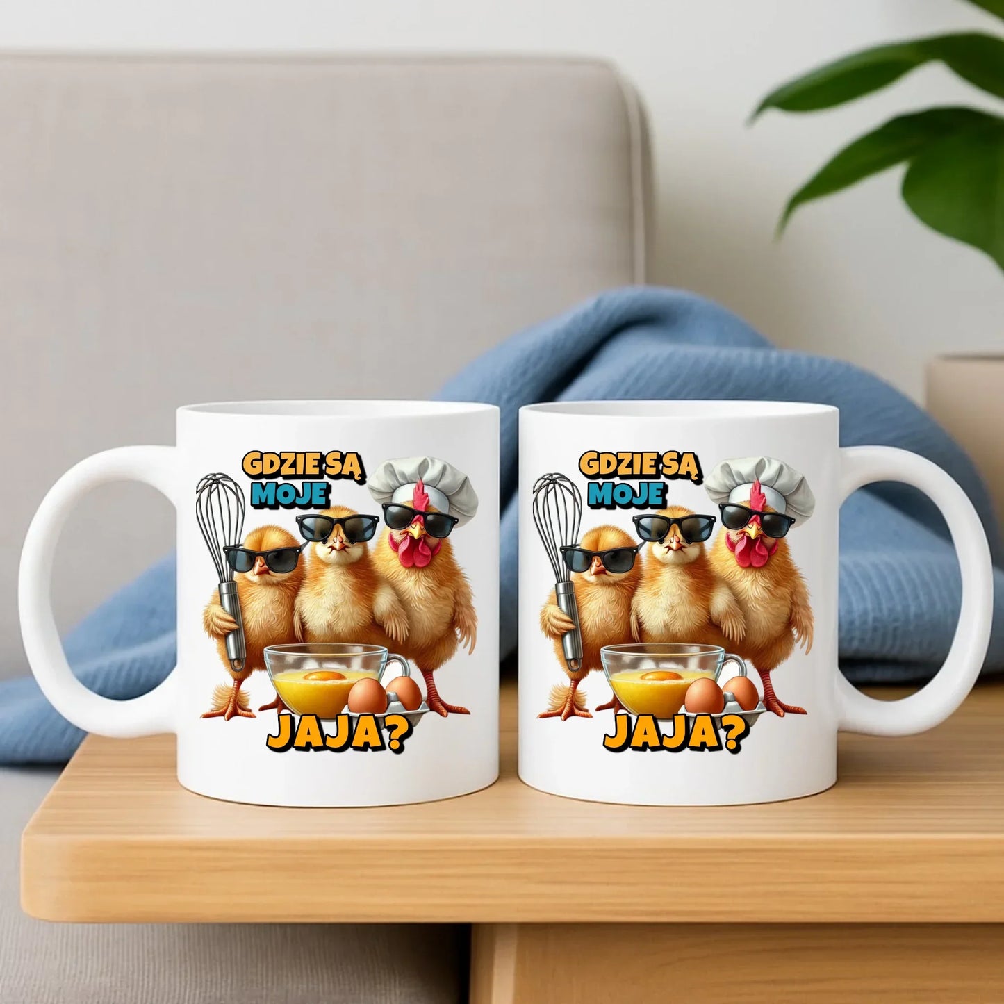 Gdzie są moje jaja? | Zestaw poduszka i kubek Wielkanocny WN27 - StoryCups.pl