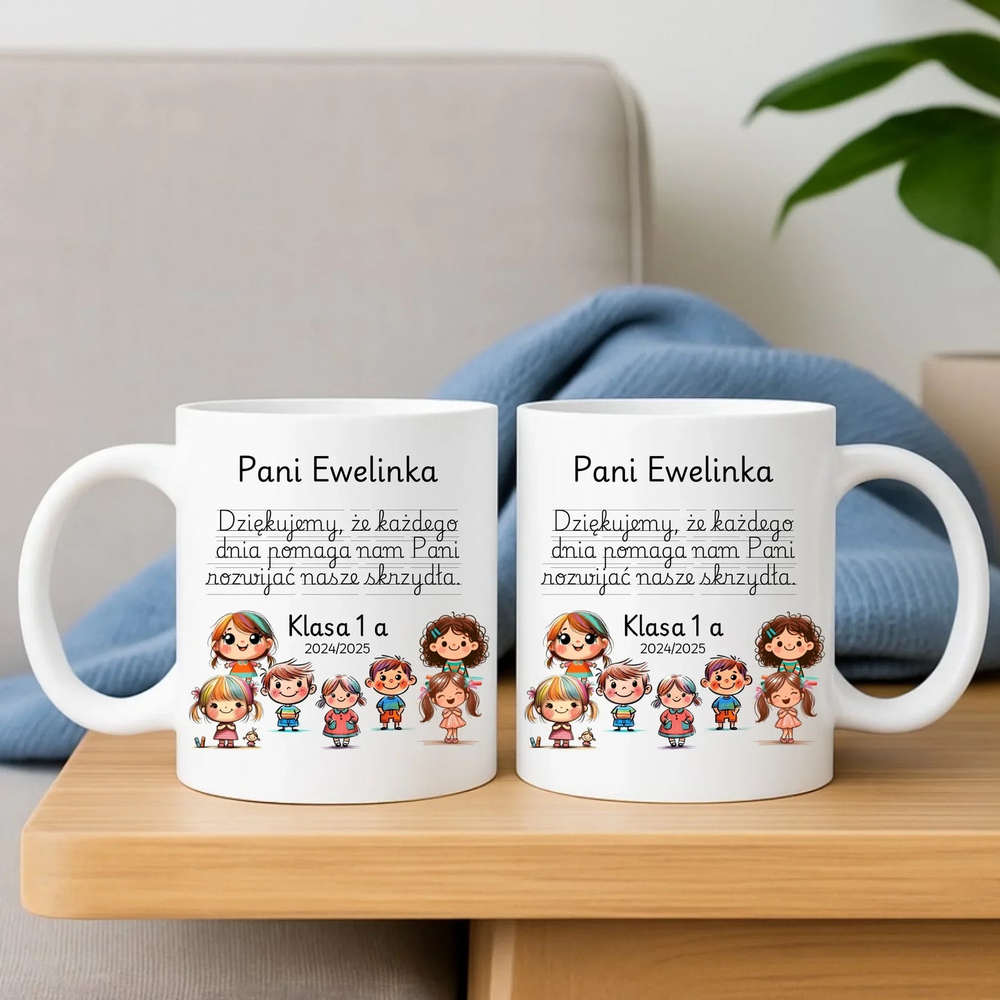 Podziękowanie od uczniów | Zestaw poduszka i kubek prezent dla nauczyciela N09 - StoryCups.pl