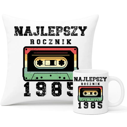 Najlepszy rocznik | Zestaw poduszka i kubek prezent na urodziny U02 - StoryCups.pl