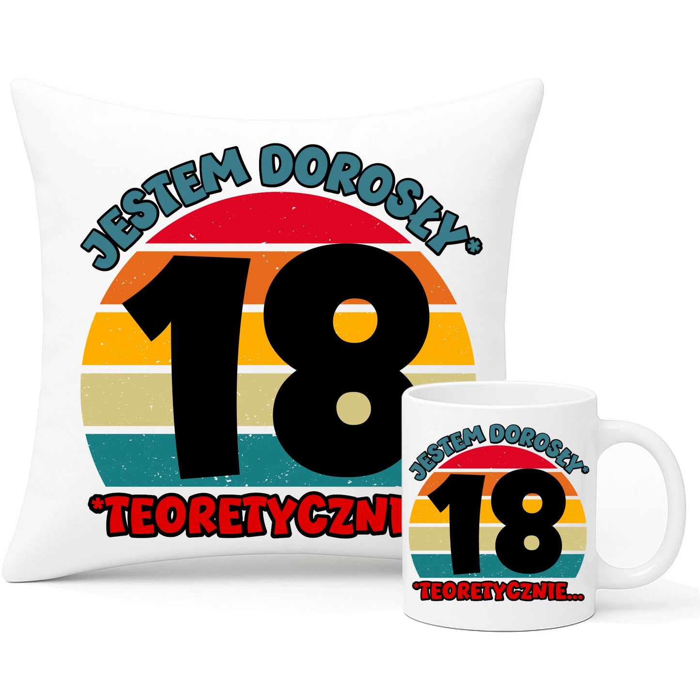 Zestaw prezentowy na urodziny poduszka i kubek