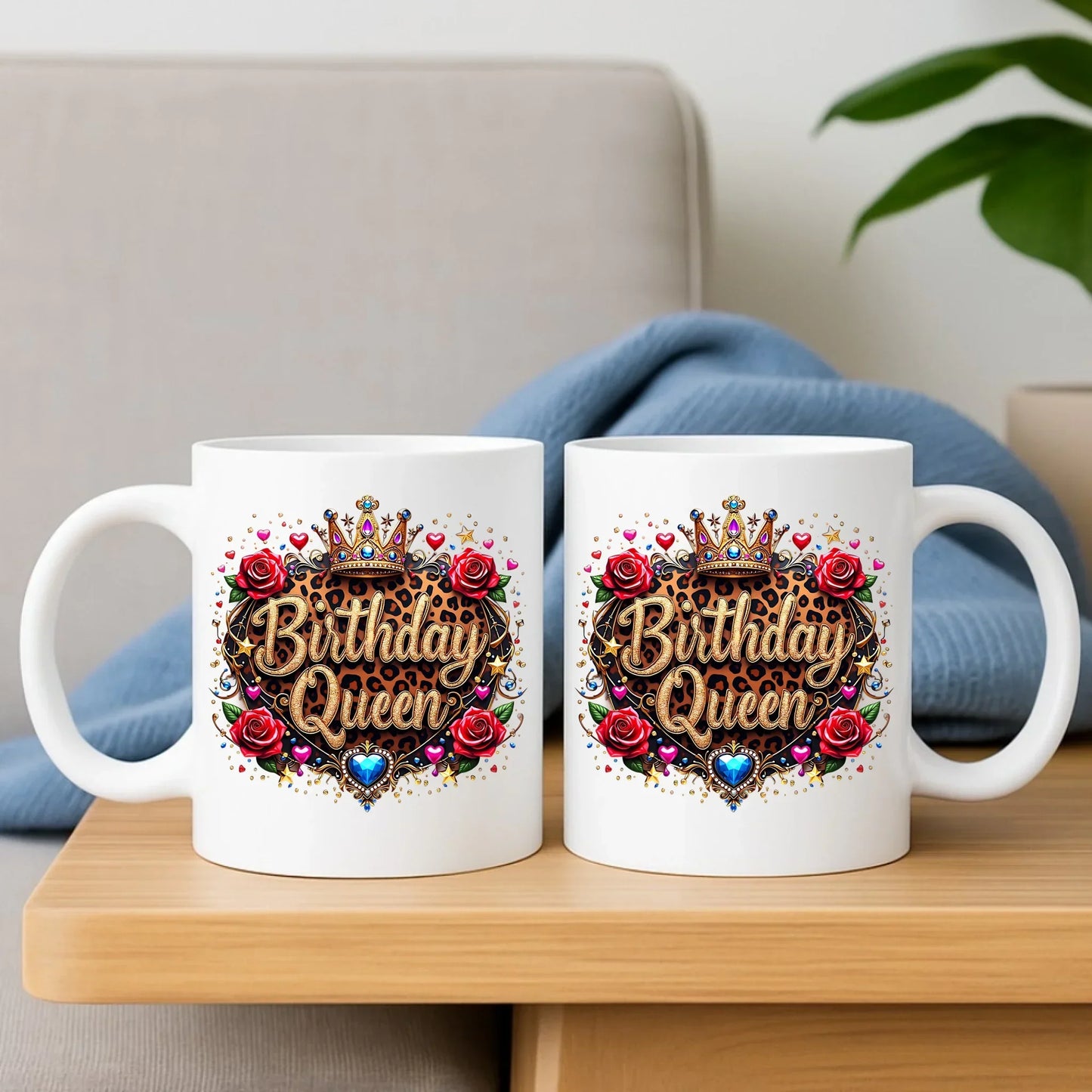 Birthday Queen | Zestaw poduszka i kubek na urodziny U33 - StoryCups.pl