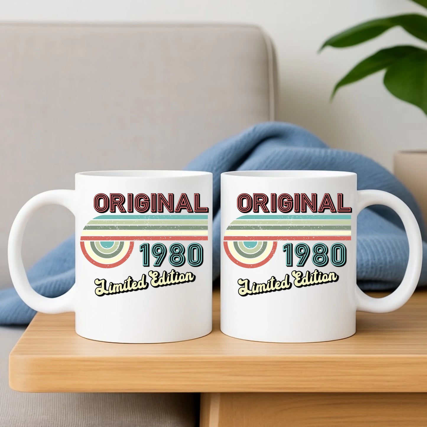 Edycja limitowana 80' rok urodzenia | Zestaw poduszka i kubek na urodziny U31 - StoryCups.pl