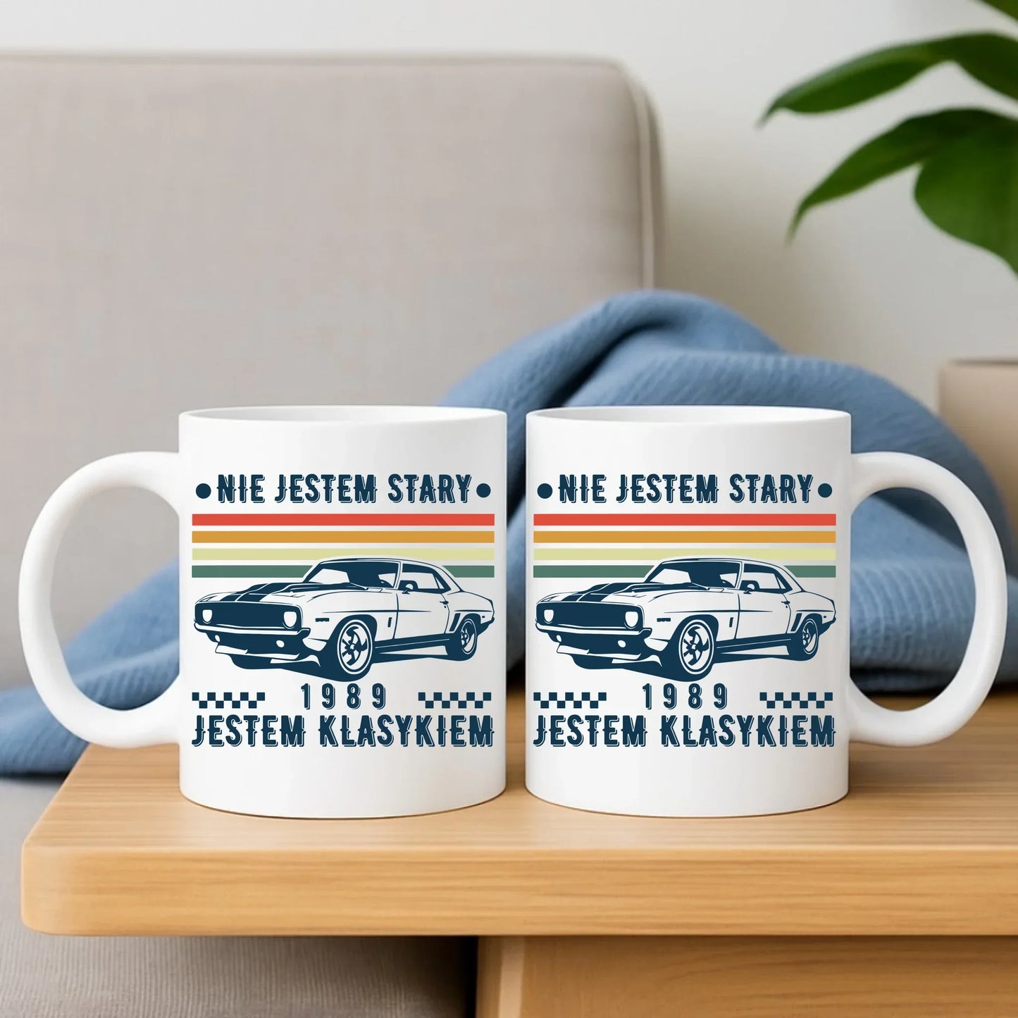 Nie jestem stary, jestem klasykiem | Zestaw poduszka i kubek na urodziny U22 - StoryCups.pl