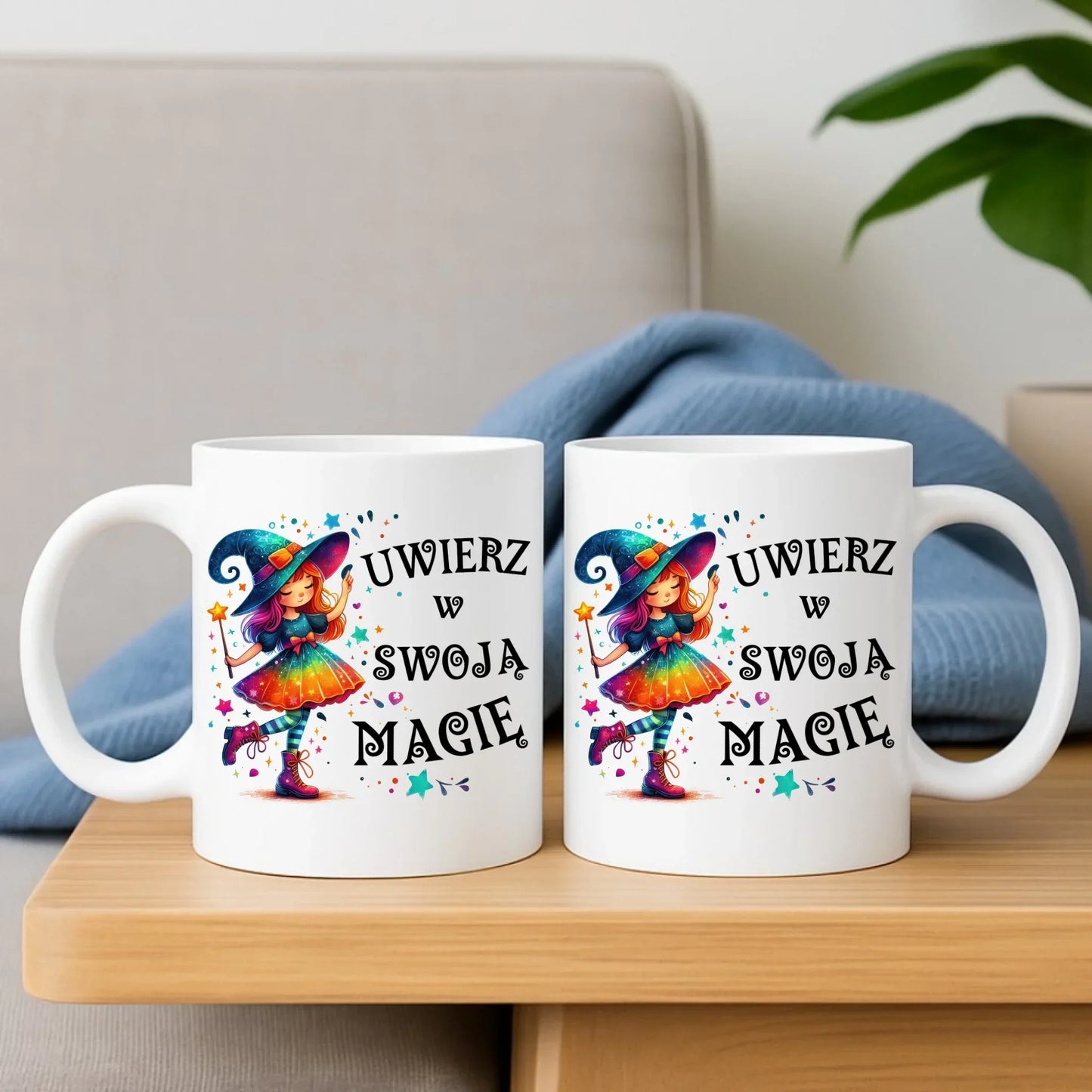 Uwierz w swoją magię wróżka | Zestaw poduszka i kubek dla dziecka DD16 - StoryCups.pl