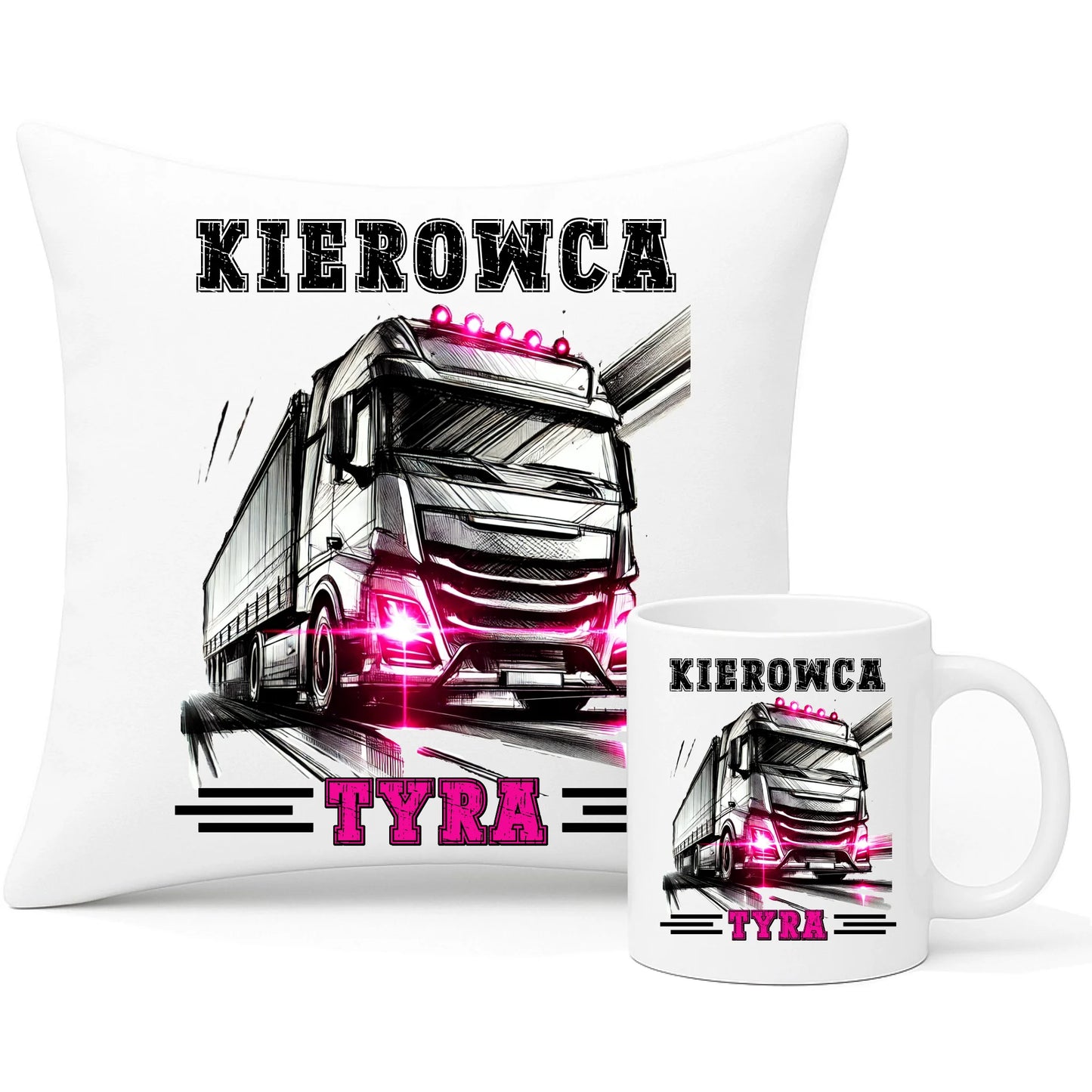 Prezent dla kierowcy zawodowego poduszka i kubek