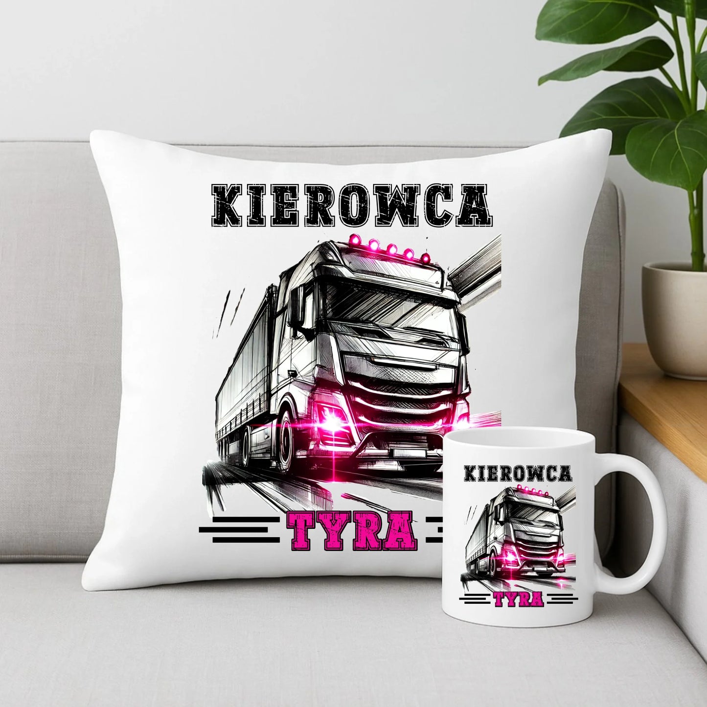 Poduszka i kubek dla kierowcy zawodowego tira tir tirowca prezent