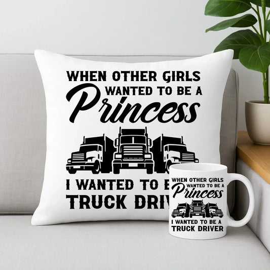 I wanted to be a truck driver | Zestaw poduszka i kubek dla kierowcy tira ZKT08 - StoryCups.pl