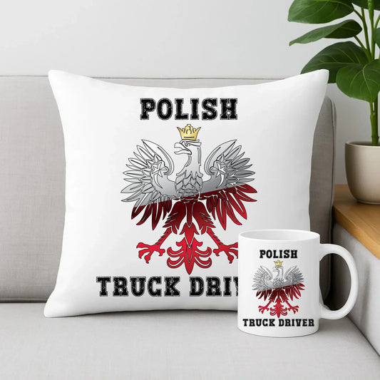 Polish Truck Driver | Zestaw poduszka i kubek dla kierowcy tira ZKT06 - StoryCups.pl