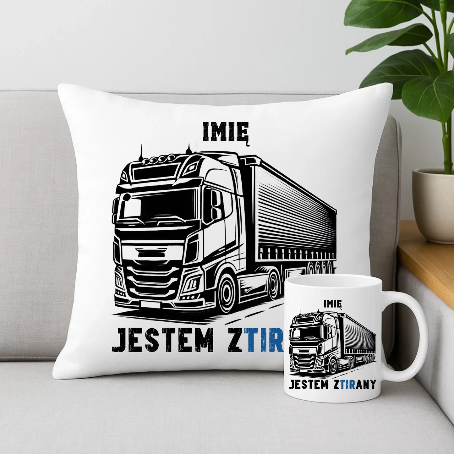 Poduszka i kubek dla kierowcy zawodowego tira tir tirowca prezent