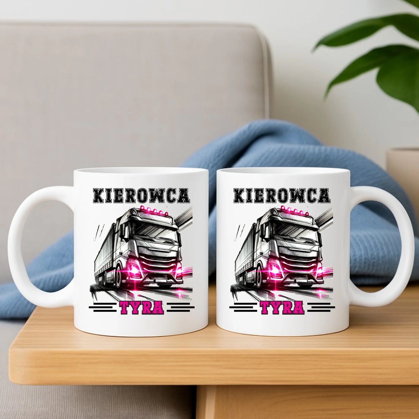 Kierowca zawodowy tira tir tirowiec - zestaw na prezent poduszka i kubek