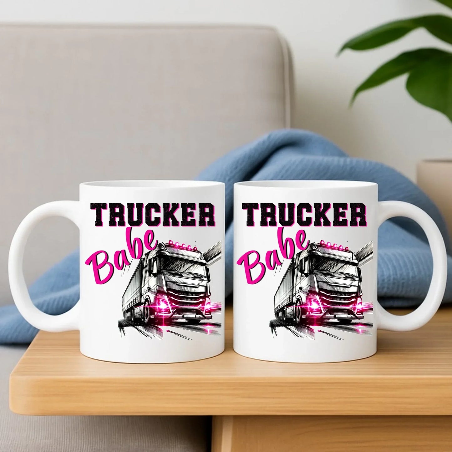 Trucker Babe | Zestaw poduszka i kubek truckerki ZKT13 - StoryCups.pl