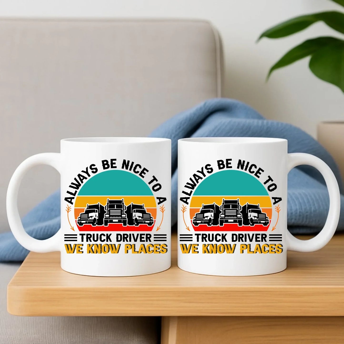 Truck driver | Zestaw poduszka i kubek dla kierowcy tira ZKT10 - StoryCups.pl