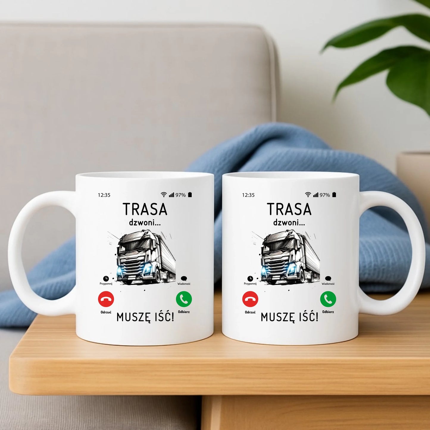 Kierowca zawodowy tira tir tirowiec - zestaw na prezent poduszka i kubek