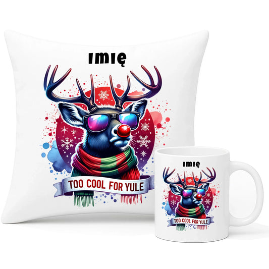 Za fajny na święta | Świąteczny zestaw poduszka i kubek BN128 - StoryCups.pl