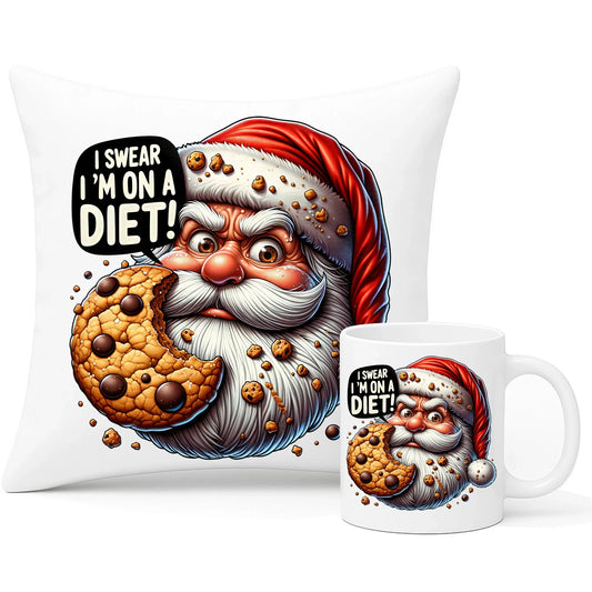 Jestem na diecie | Świąteczny zestaw poduszka i kubek BN97 - StoryCups.pl