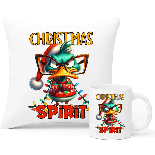 Christmas spirit | Świąteczny zestaw poduszka i kubek BN76 - StoryCups.pl