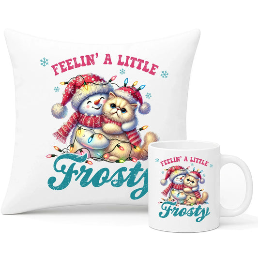 Czuję zimowy nastrój | Świąteczny zestaw poduszka i kubek BN52 - StoryCups.pl