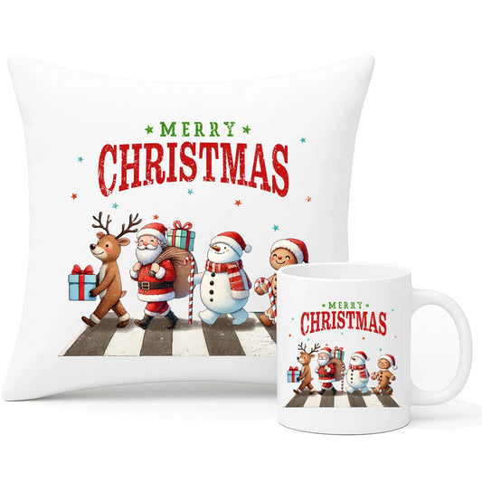 Merry Christmas | Świąteczny zestaw poduszka i kubek BN06 - StoryCups.pl