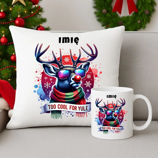 Za fajny na święta | Świąteczny zestaw poduszka i kubek BN128 - StoryCups.pl