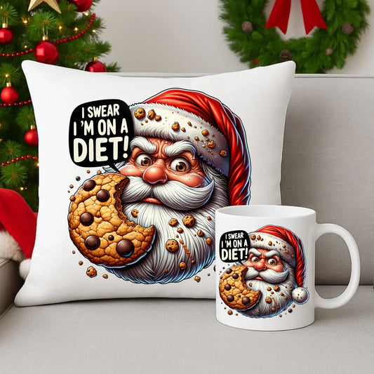 Jestem na diecie | Świąteczny zestaw poduszka i kubek BN97 - StoryCups.pl