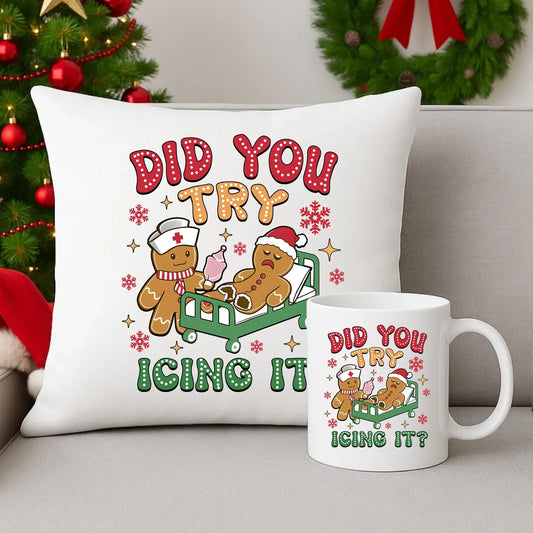Did you try icing it? | Świąteczny zestaw poduszka i kubek BN78 - StoryCups.pl