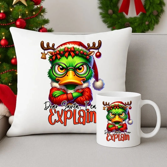Mogę to wytłumaczyć | Świąteczny zestaw poduszka i kubek BN77 - StoryCups.pl