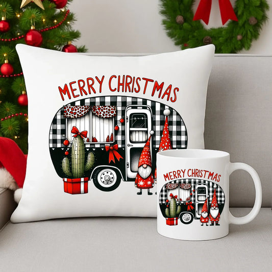 Merry Christmas | Świąteczny zestaw poduszka i kubek BN44 - StoryCups.pl