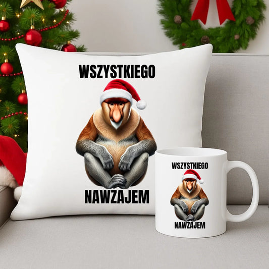 Wszystkiego nawzajem | Świąteczny zestaw poduszka i kubek BN110 - StoryCups.pl