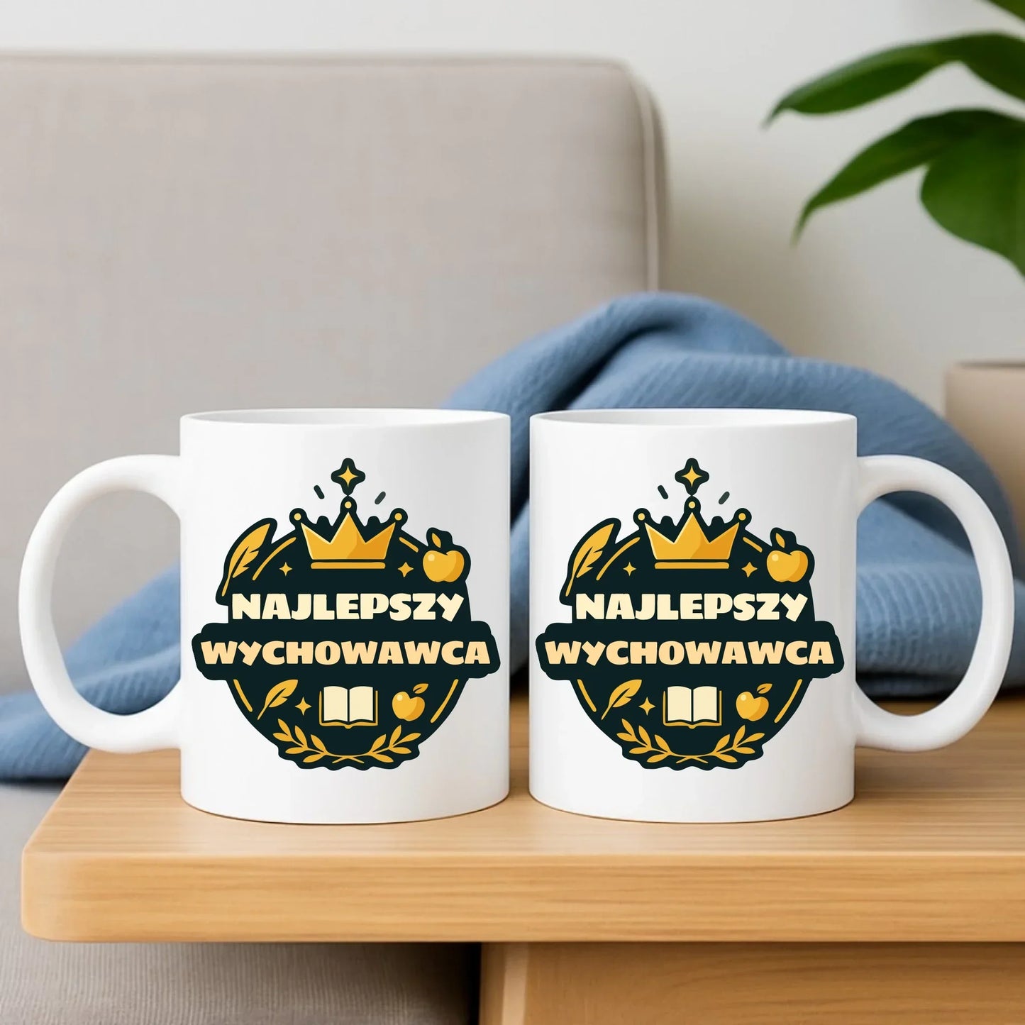 Najlepszy wychowawca | Zestaw poduszka i kubek prezent dla wychowawcy N42 - StoryCups.pl