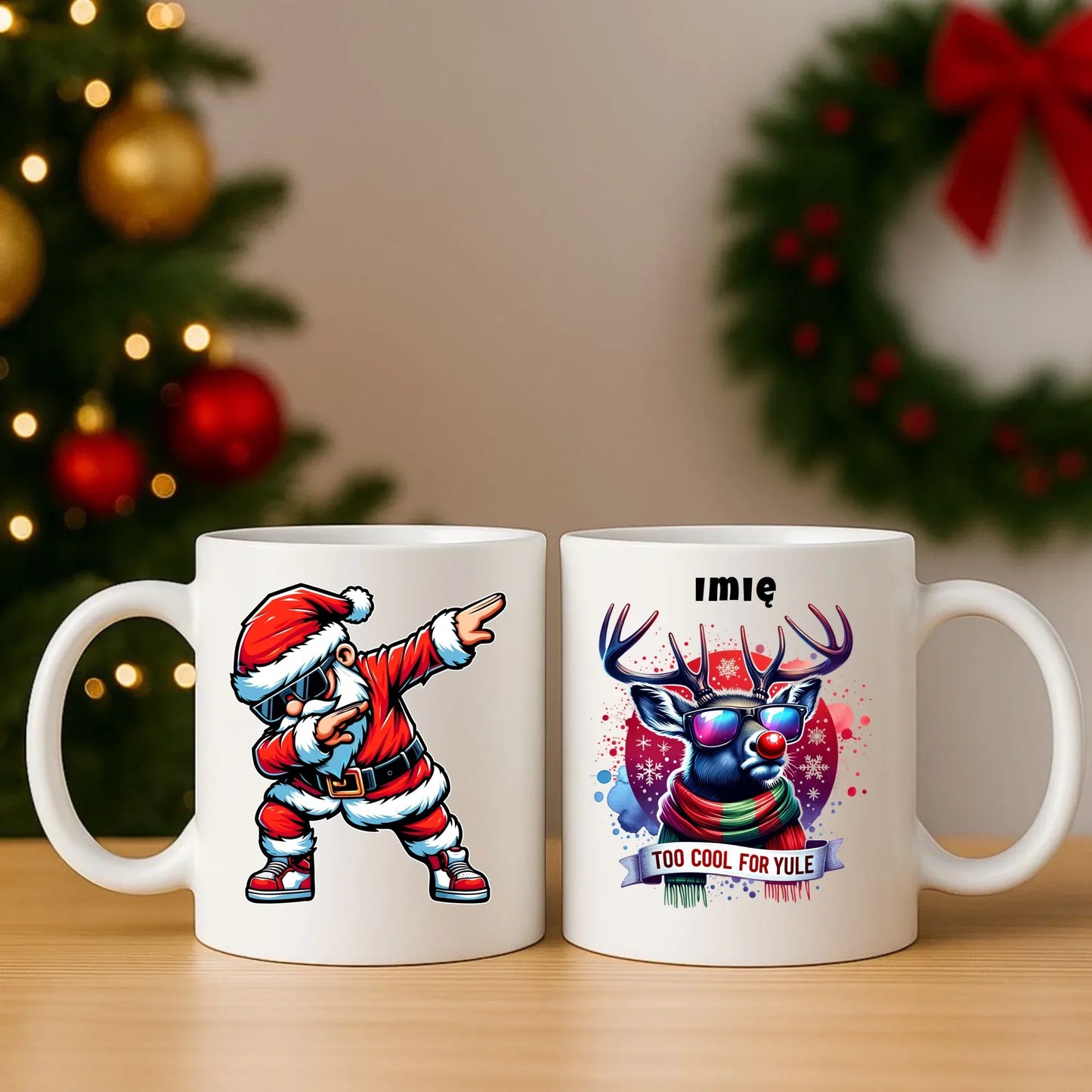 Za fajny na święta | Świąteczny zestaw poduszka i kubek BN128 - StoryCups.pl