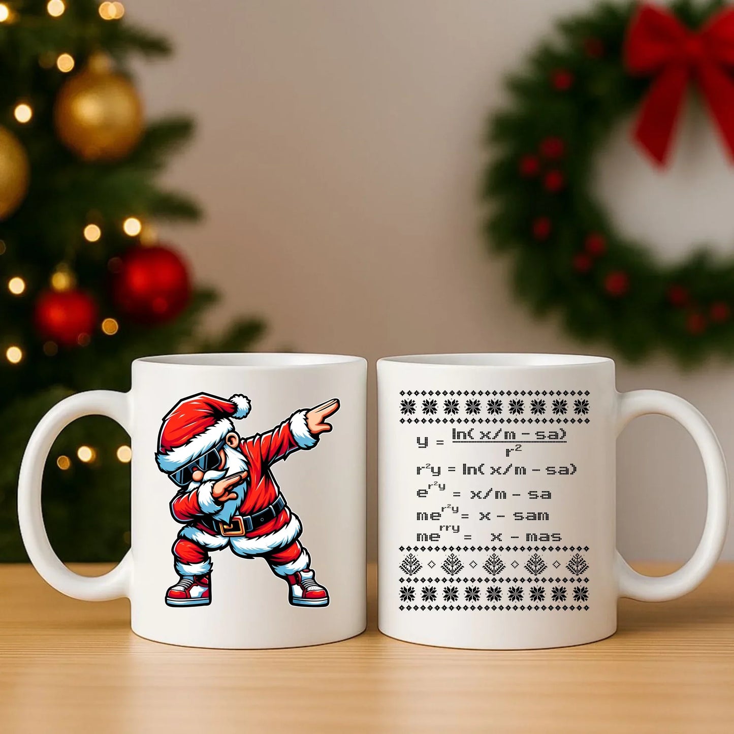 Działanie matematyczne matematyka | Świąteczny zestaw poduszka i kubek BN108 - StoryCups.pl