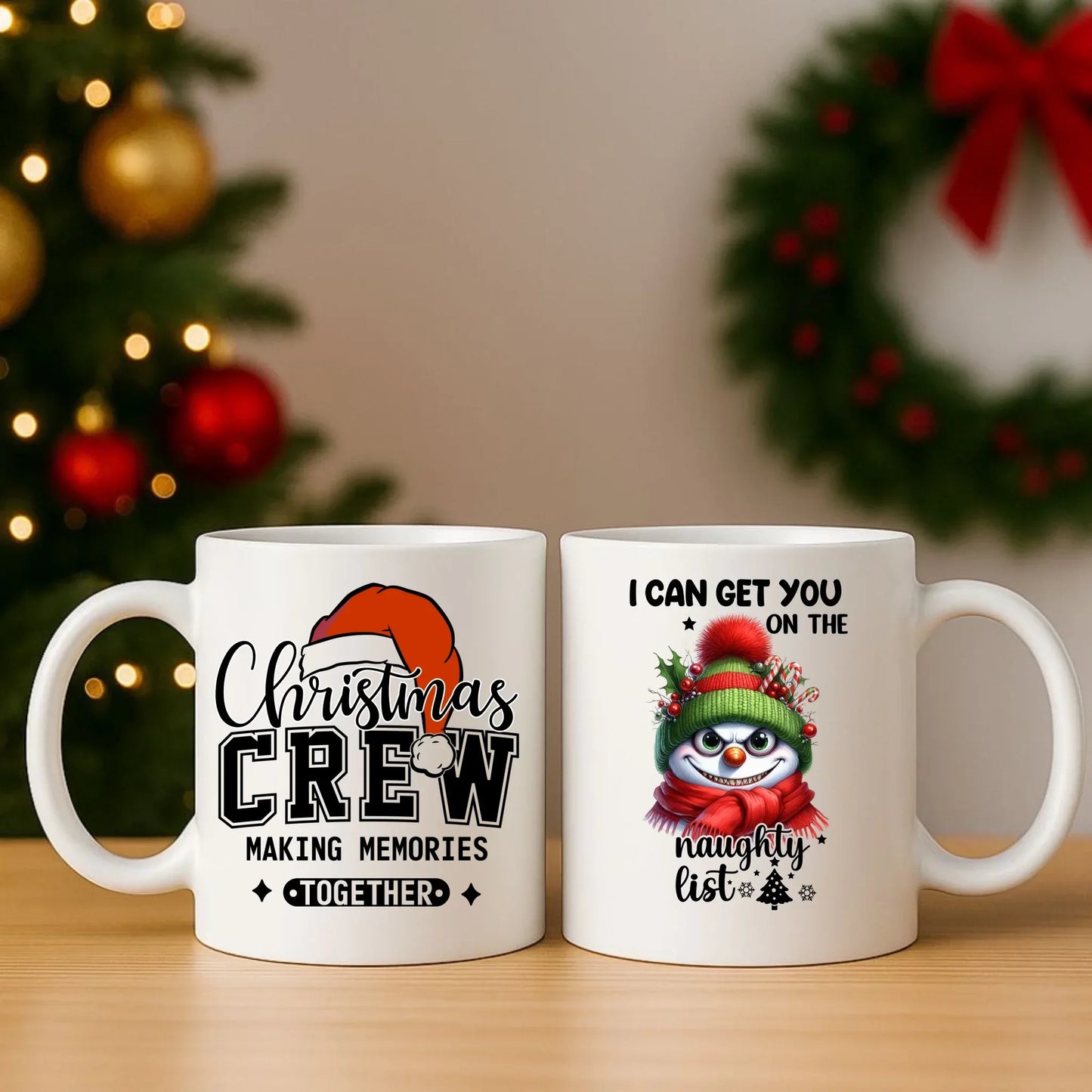 Mogę wpisać Cię na listę niegrzecznych | Świąteczny zestaw poduszka i kubek BN121 - StoryCups.pl