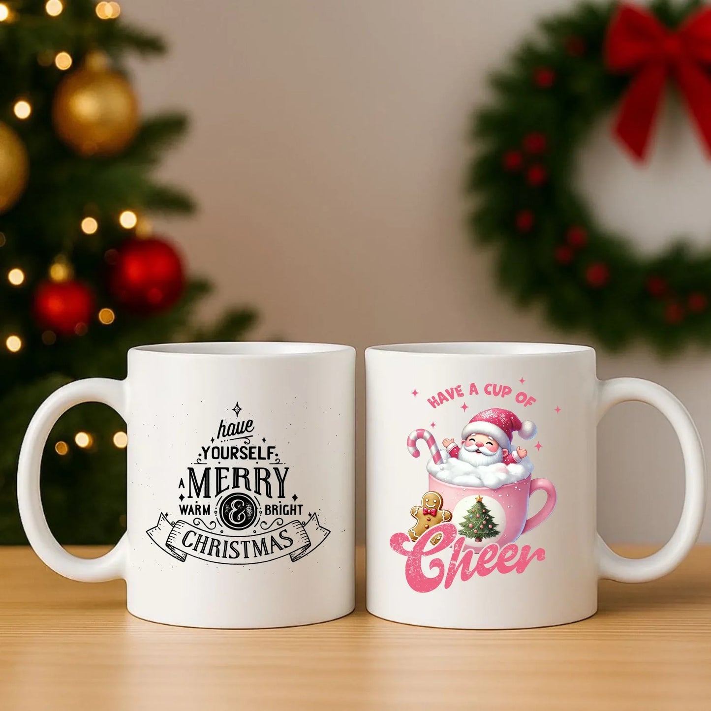 Have a cup of cheer | Zestaw poduszka i kubek na święta BN53 - StoryCups.pl