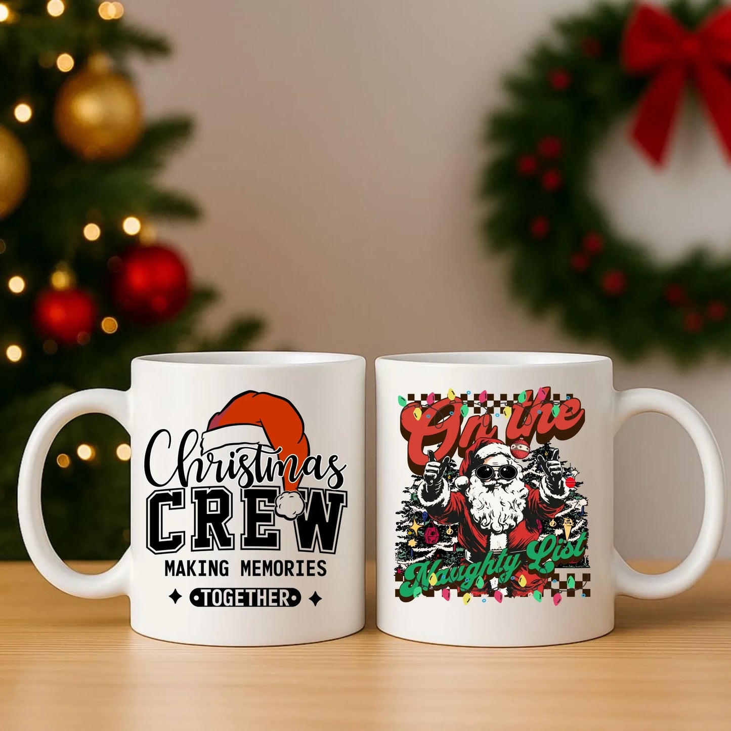 Na liście niegrzecznych | Świąteczny zestaw poduszka i kubek BN50 - StoryCups.pl
