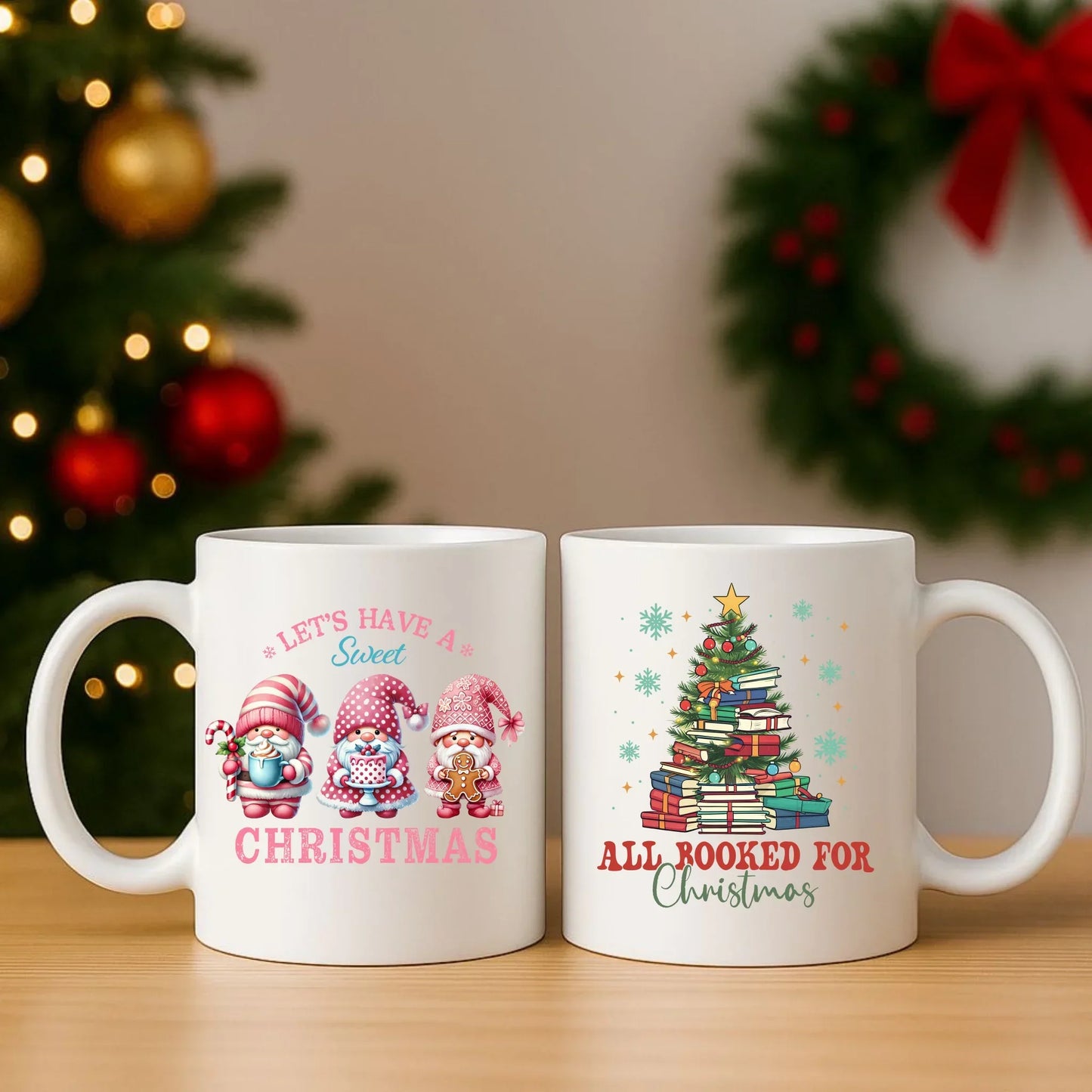 All booked for Christmas | Zestaw poduszka i kubek na święta BN05 - StoryCups.pl