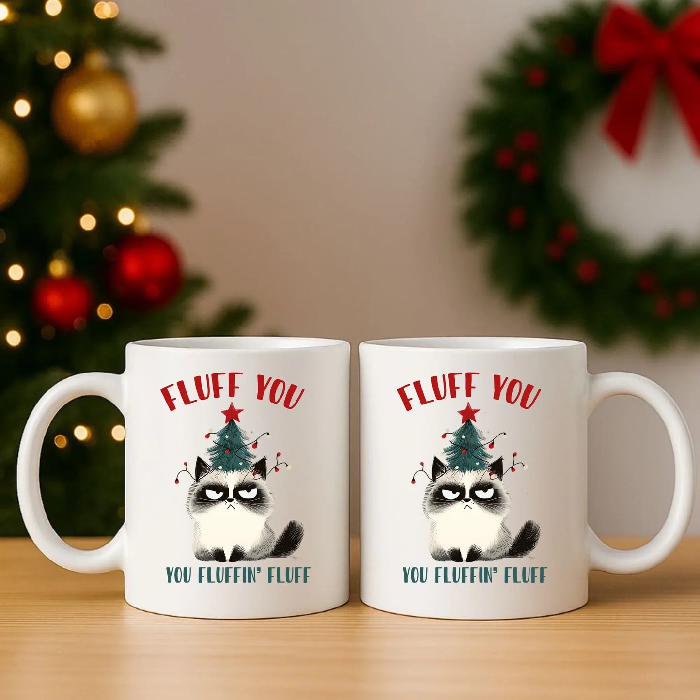 Fluff You | Świąteczny zestaw poduszka i kubek BN10 - StoryCups.pl