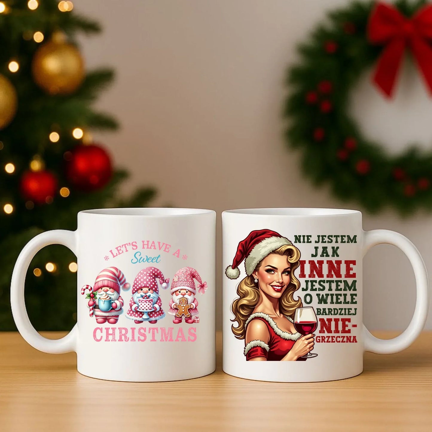 Nie jestem jak inne | Zestaw poduszka i kubek na święta BN03 - StoryCups.pl