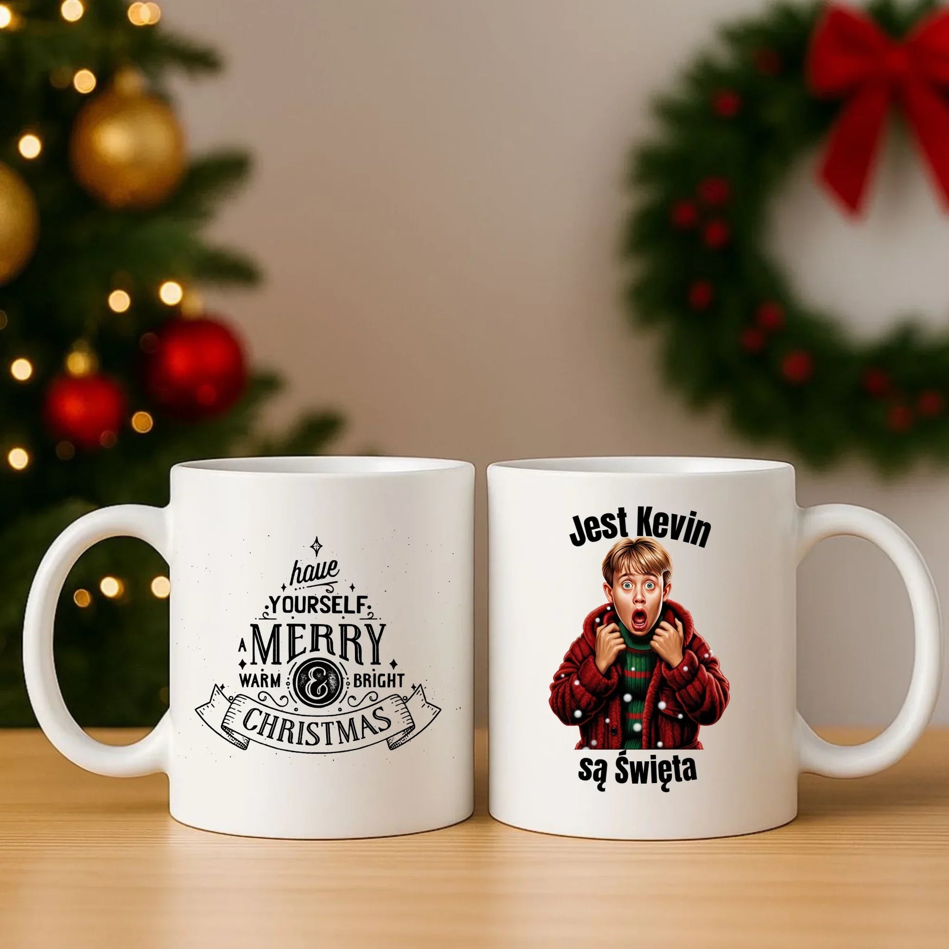 Jest Kevin, są święta | Świąteczny zestaw poduszka i kubek BN27 - StoryCups.pl