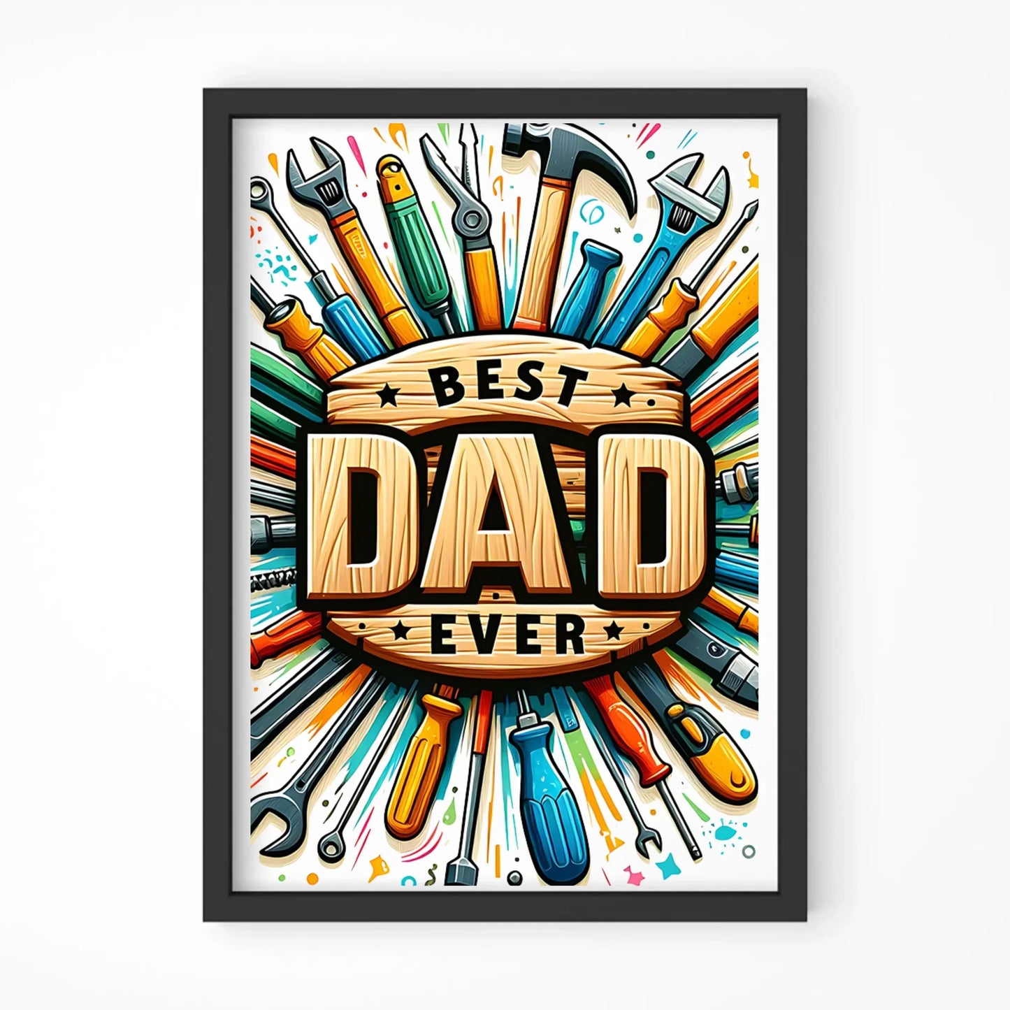 Best Dad Ever | Plakat w ramie dla taty DT57 - StoryCups.pl
