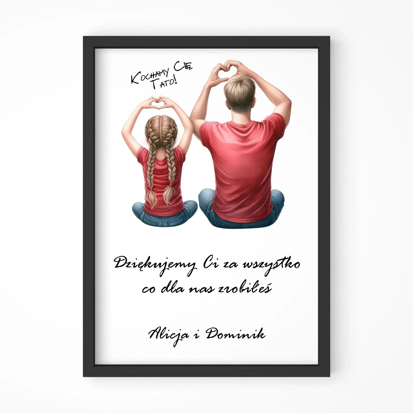 Tato dziękujemy Ci | Plakat w ramie dla taty DT14 - StoryCups.pl